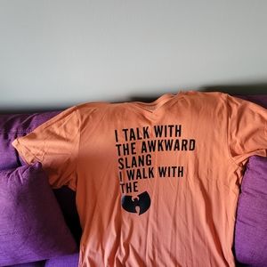 Custom made wutang shirt vneck Rust color wore once size large